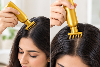 2 In 1 Hair Oil Bottle With Comb Applicator For Easy Scalp Oiling